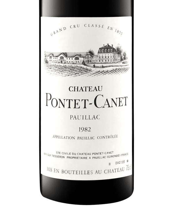 750ml red pauillac chateau pontet canet 1982 3