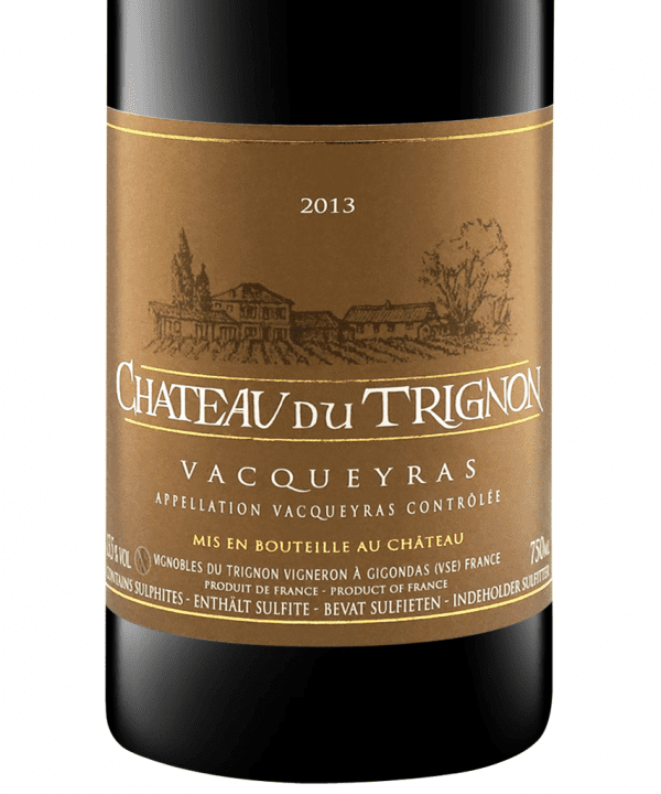750ml red vacqueyras chateau du trignon 2013 3
