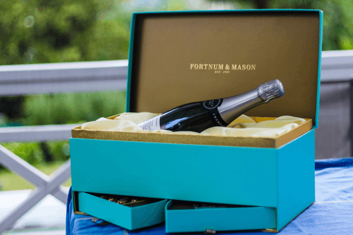 champagne in giftbox